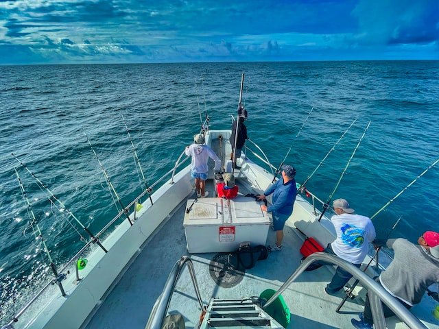 fishing boat with fishermen
